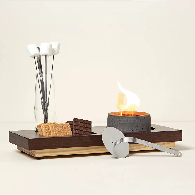 Indoor S'mores fire pit from Uncommon Goods for a cozy 19th wedding anniversary gift