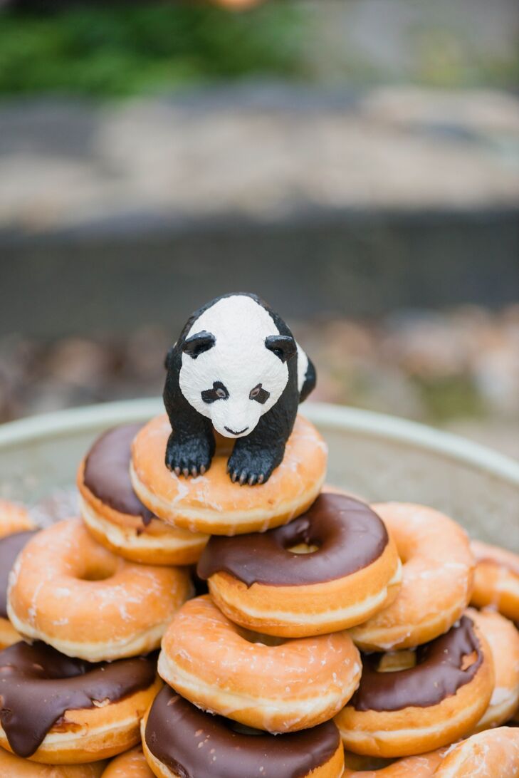 In addition to a delicious cake, guests also enjoyed doughnuts from the doughnut tower, topped with a cute panda topper.
