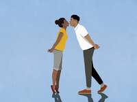 Couple kissing