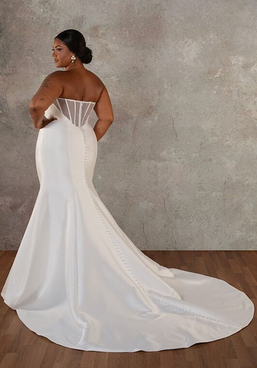Essense of Australia D4257+ Fit-and-Flare Wedding Dress - 2
