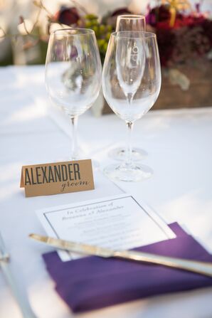Modern Kraft Paper Place Card