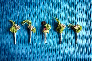 Rustic Succulent, Cabbage Boutonnieres