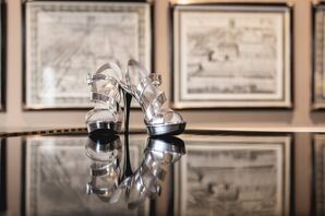 Saks Fifth Avenue Silver Shoes