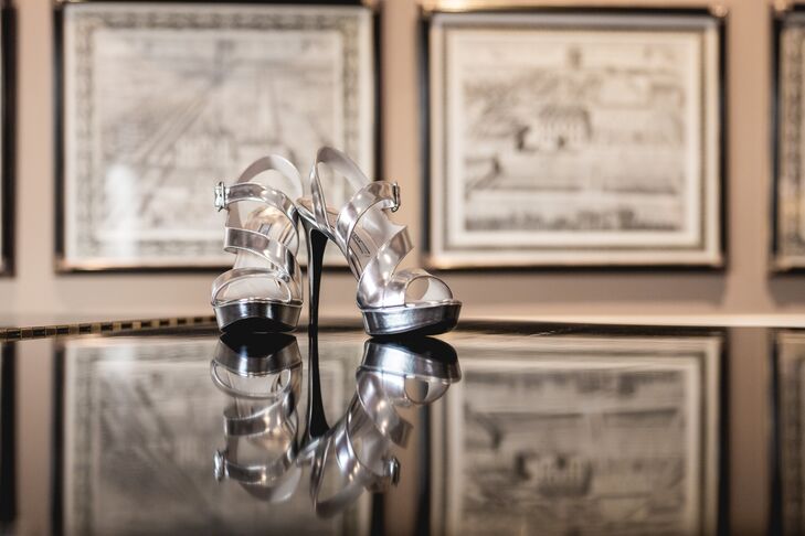 Saks Fifth Avenue Silver Shoes