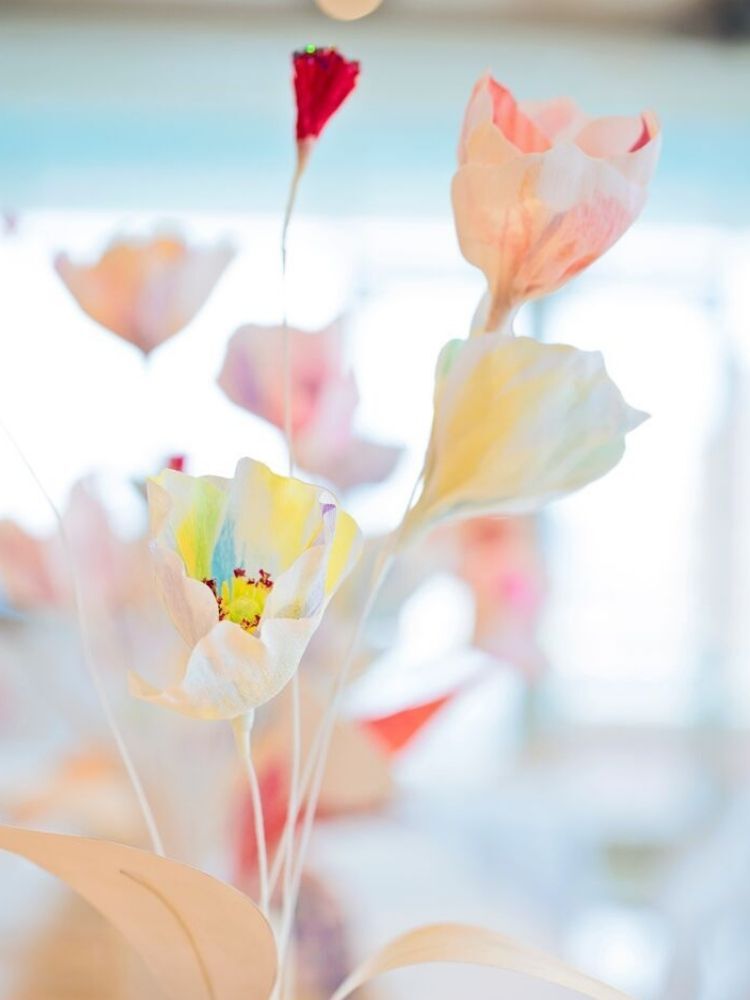 paper flower centerpiece