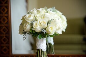 White Rose Bridal Bouquet