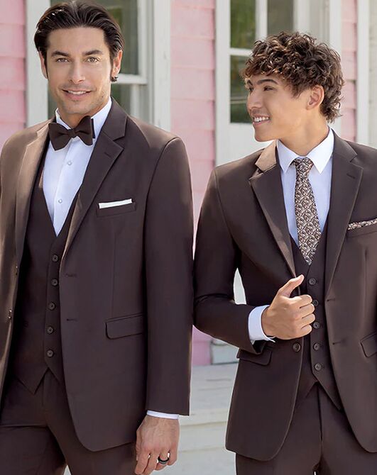 BLACKTIE METRO Chocolate Wedding Suit Brown Tuxedo - 4