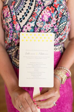 Yellow Fan Wedding Programs