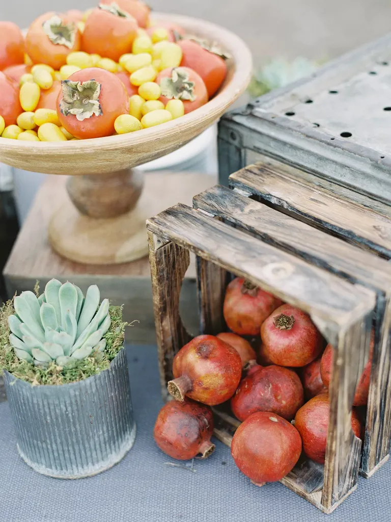 Fall Fruit and Vegetable Crate Engagement Photo Prop