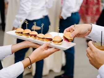 passed sliders wedding appetizers