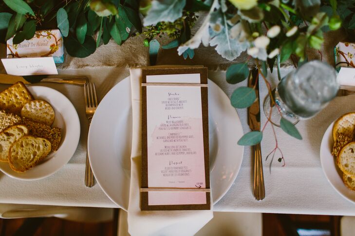 Menu Card Placed on Table Setting