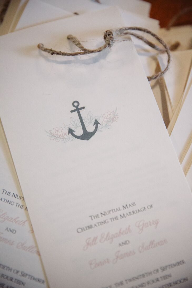 Nautical Programs with Floral Anchor Motif