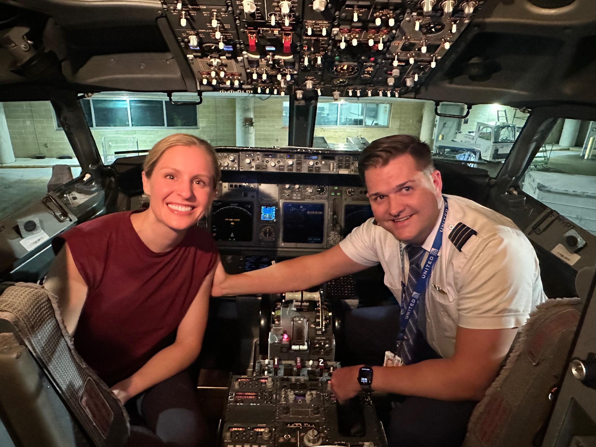 Sean surprised Stacy as the pilot on her flight from Phoenix! 