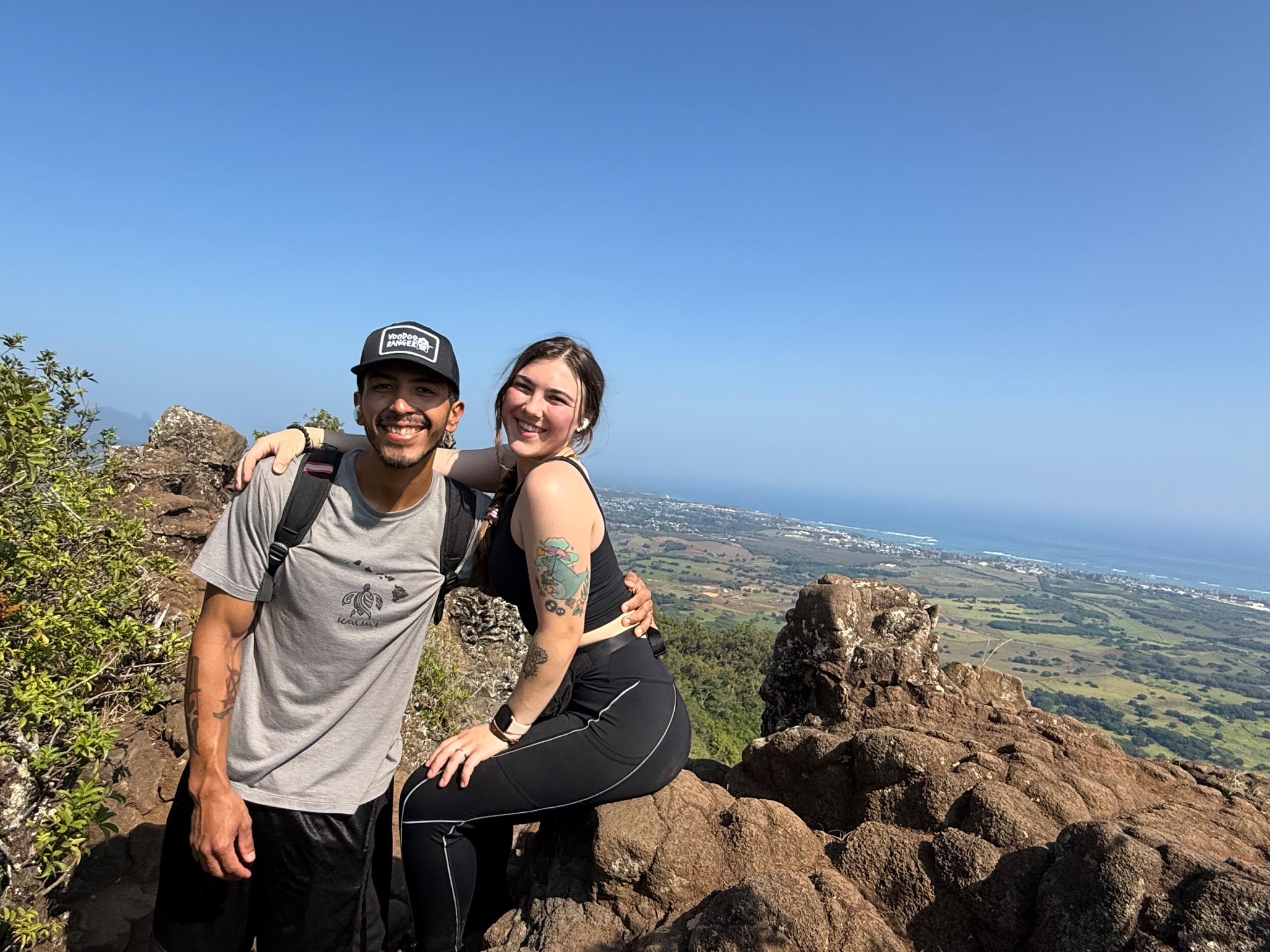 On top of the Sleeping Giant in Kauai! Zay and I were in love with this hike! It was pretty easy with only one climbing part that had us feeling like badasses (though, the climbing part was literally like 6 feet on a sloped rock… not that badass, but in the moment—!!)