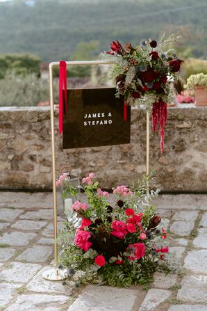 Black Acrylic Wedding Welcome SIgn