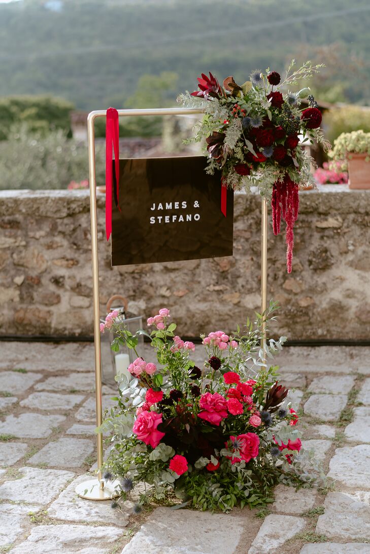 Black Acrylic Wedding Welcome SIgn