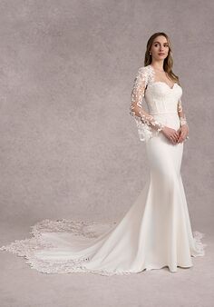 Adrianna Papell Platinum 31265 Sheath Wedding Dress