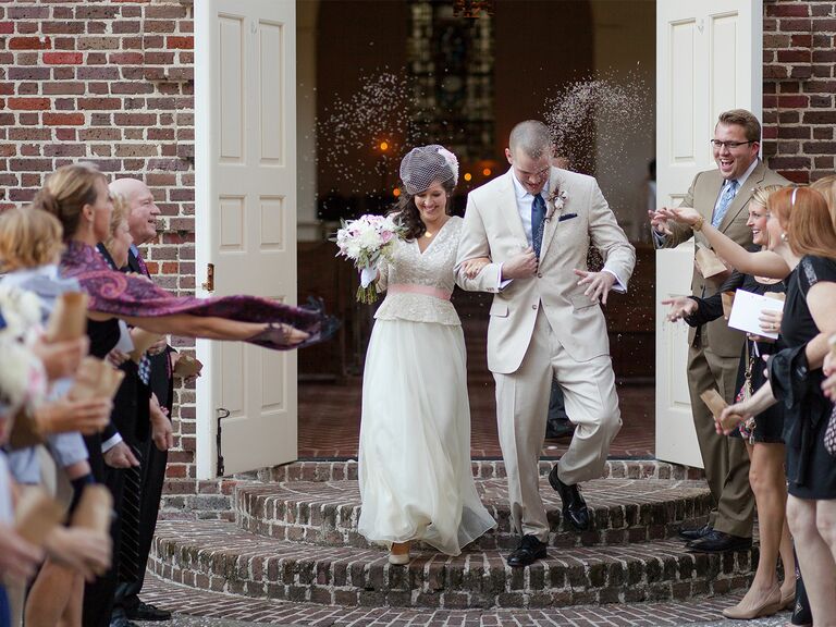 Lavender wedding send-off