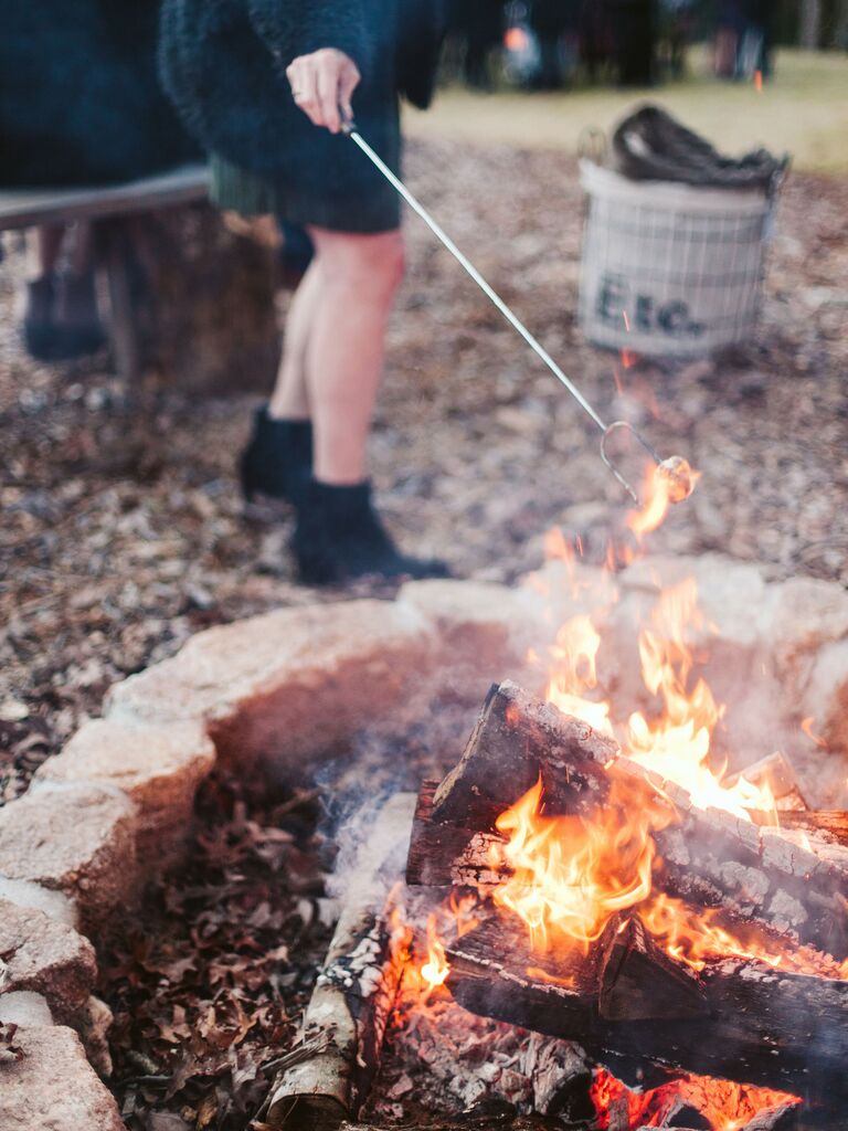 Fall wedding ideas bonfire