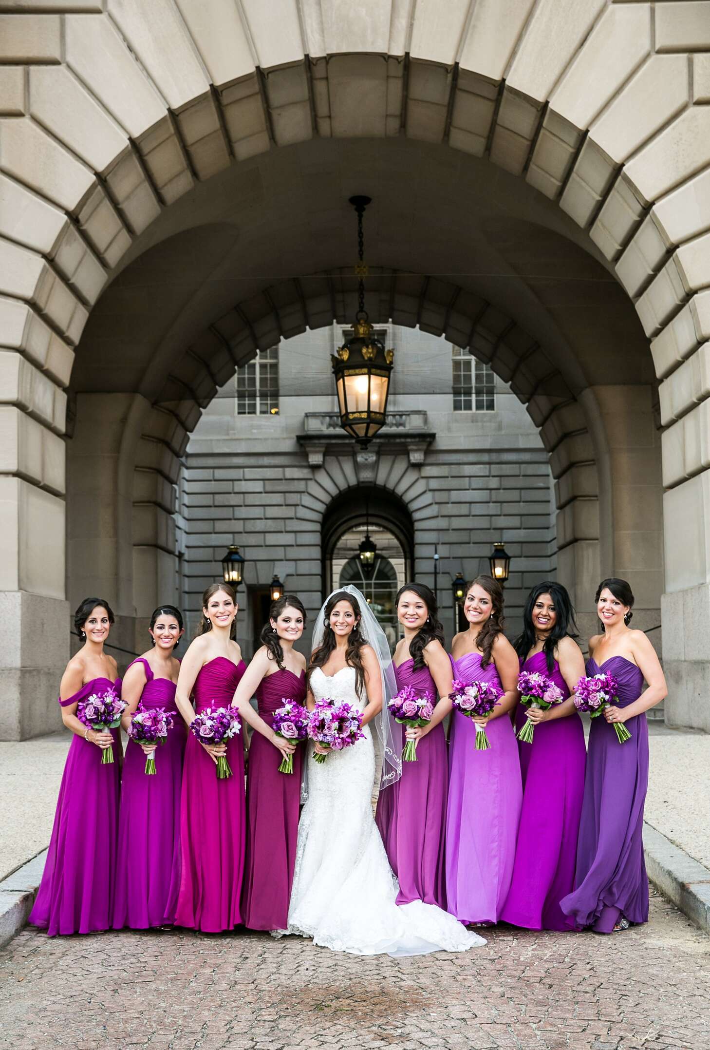 purple colored wedding dresses