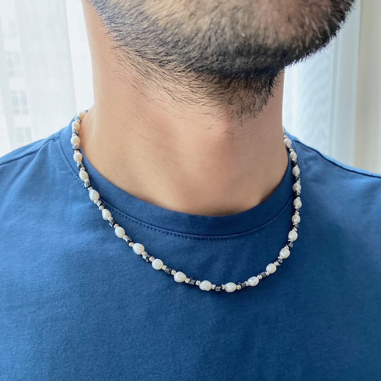 Beaded Pearl Necklace from OlyfDesign for the best 12th wedding anniversary gift ideas