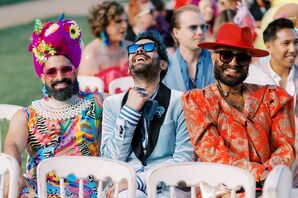 Wedding Guests in Colorful Guest Attire