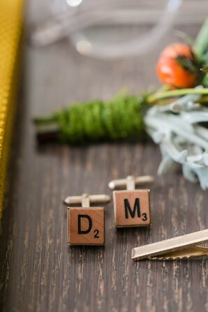 Scrabble-Inspired Initial Cuff Links