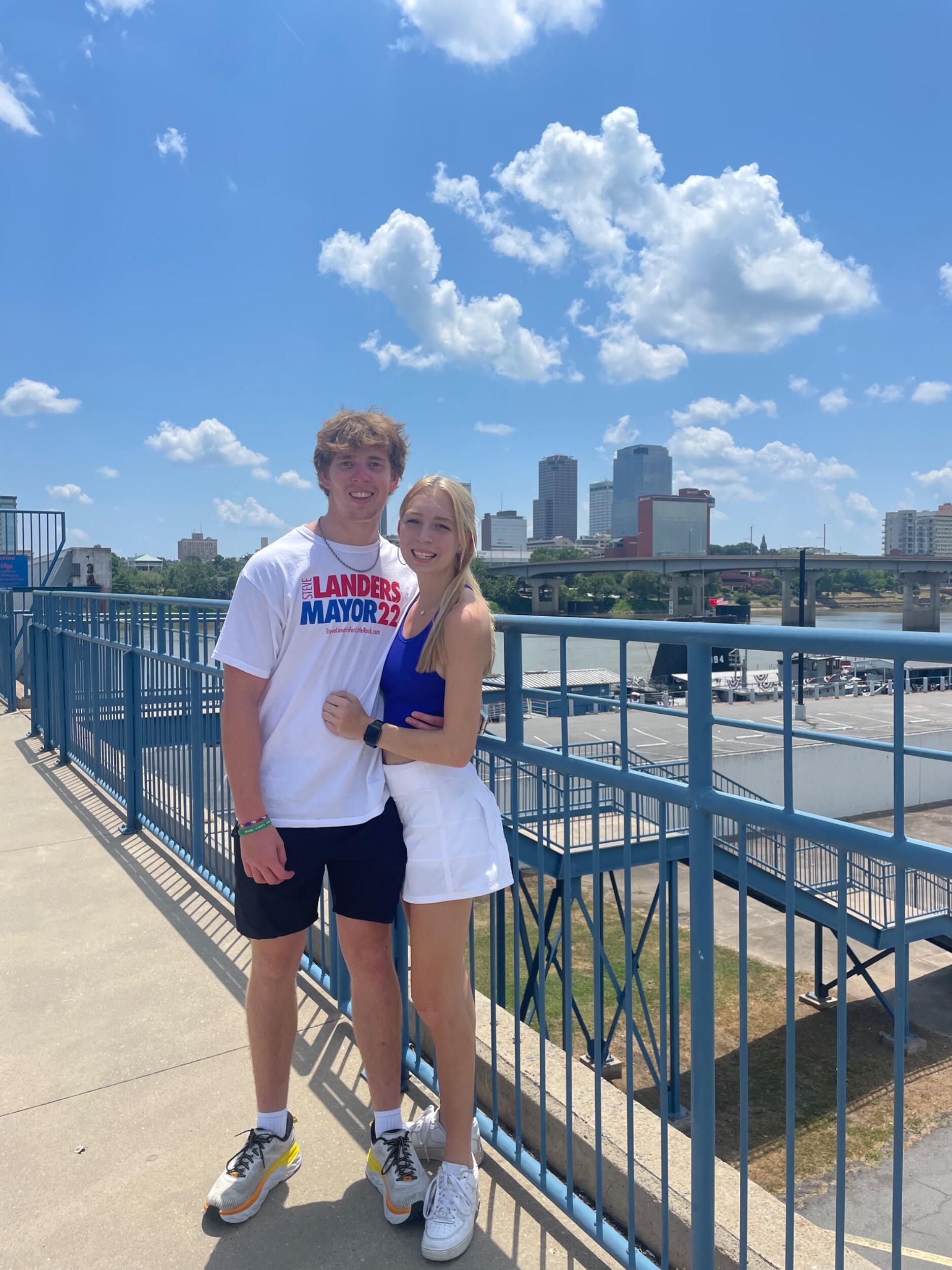 About 1 year into our relationship, Adrienne surprised Parker by coming to Arkansas for his 20th Birthday. (Look at Parkers hair)
