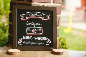 Instagram Chalkboard Wedding Sign
