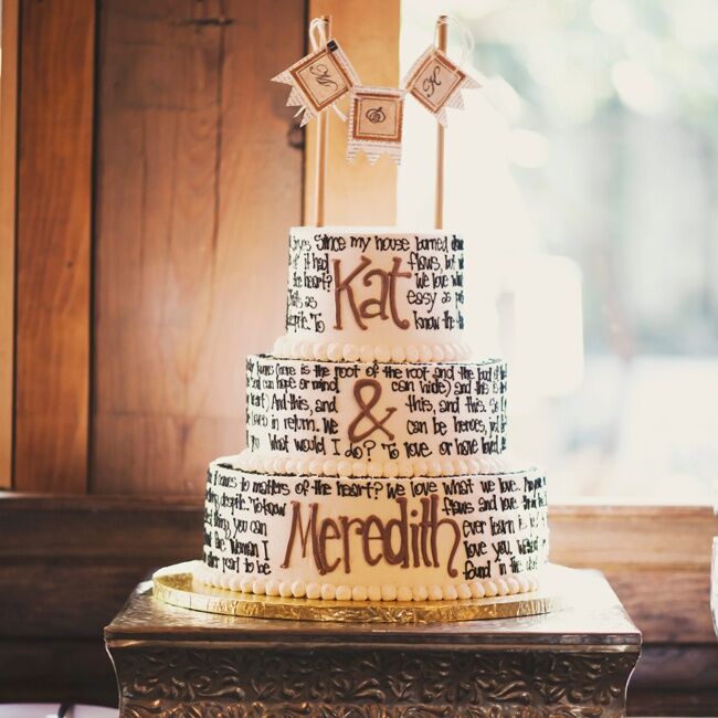 Wedding Cakes With Words