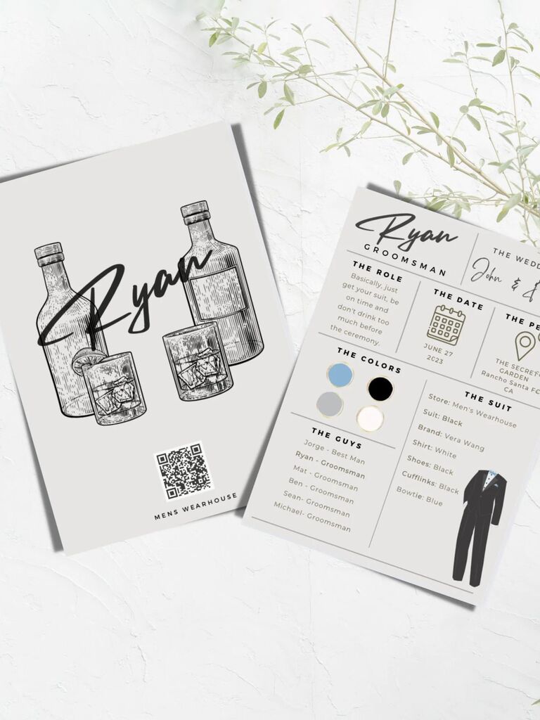 Instant download groomsman card