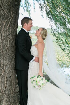 Couple Shot Leaning Against Tree