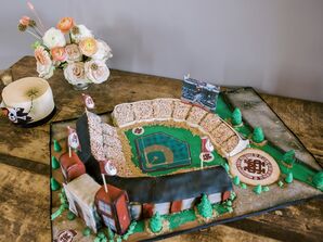 Sports Stadium Groom's Cake for Wedding at The Faulkner in Jackson, Mississippi