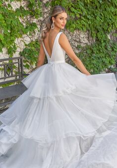 Jasmine Couture Alexis Fit-and-Flare Wedding Dress