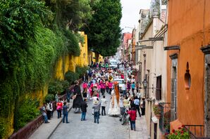 Traditional Mojiganga Parade in San Miguel, Mexico