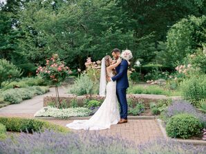Couple Portraits in Garden in Cleveland, Ohio
