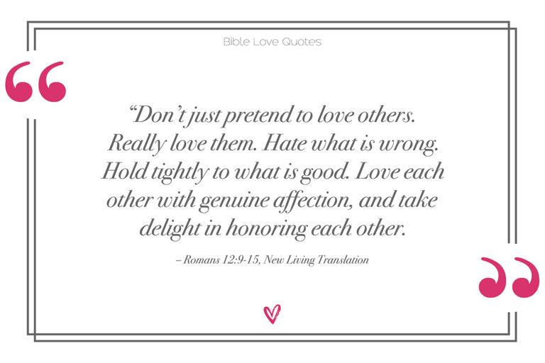 Romans Bible love quotes