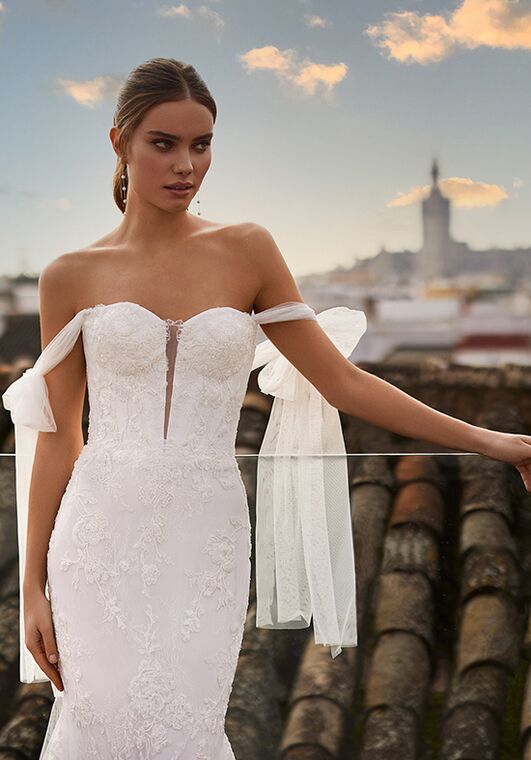 Moonlight Tango T108 Mermaid and Trumpet Wedding Dress - 3