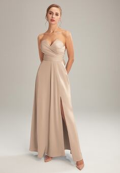 AW Bridal AW Pasque Dress V-Neck and Plunge Bridesmaid Dress