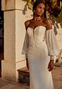 Lillian West 66385 Fit-and-Flare Wedding Dress - thumbnail - 3
