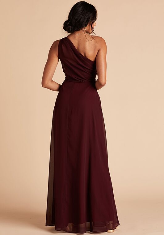 Birdy Grey Kira Dress in Cabernet One Shoulder Bridesmaid Dress - 3