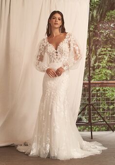 Lillian West 66278 Fit-and-Flare Wedding Dress