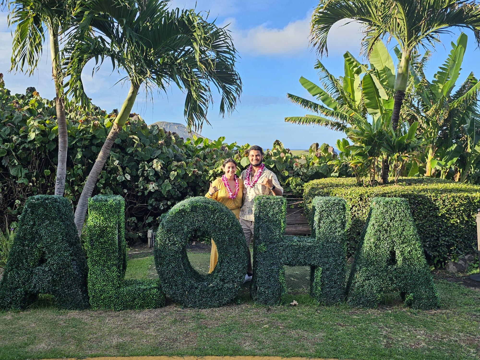 At the luau
