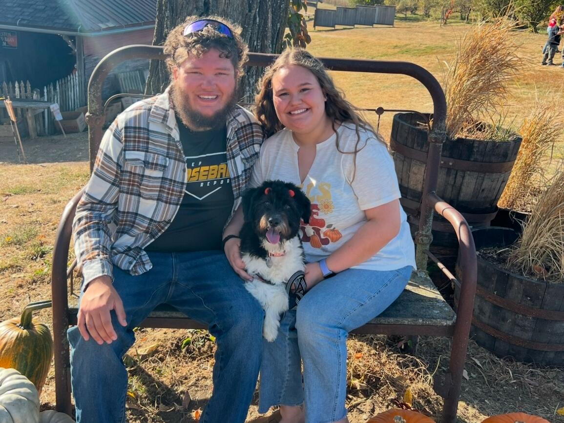 Picture of October 2023- Taking our Kelce Mae to the Pumpkin Patch