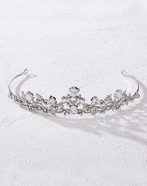 AW Bridal AW BRIDAL Crystal Tiaras and Crowns for Women, Wedding Tiara Headpiece for Bride, Bridal Headband Hair Accessories, Princess Tiara for Birthday Pageant Prom Party, Silver Silver Tiara