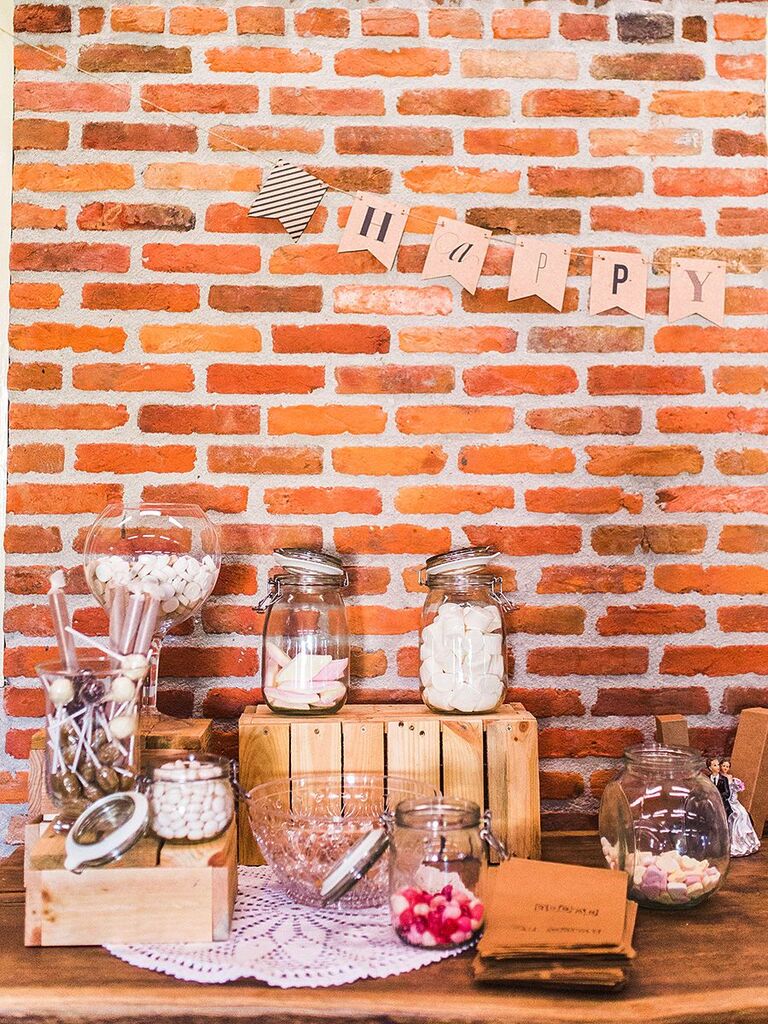 rustic candy bar