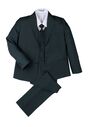 Little Tuxedos "Mason" Kids Hunter Green Suit (5-Piece Set) Flower Girl Dress and Ring Bearer Outfit - thumbnail - 1