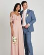 Suit Shop Men's Light Blue Suit Tuxedo - thumbnail - 3