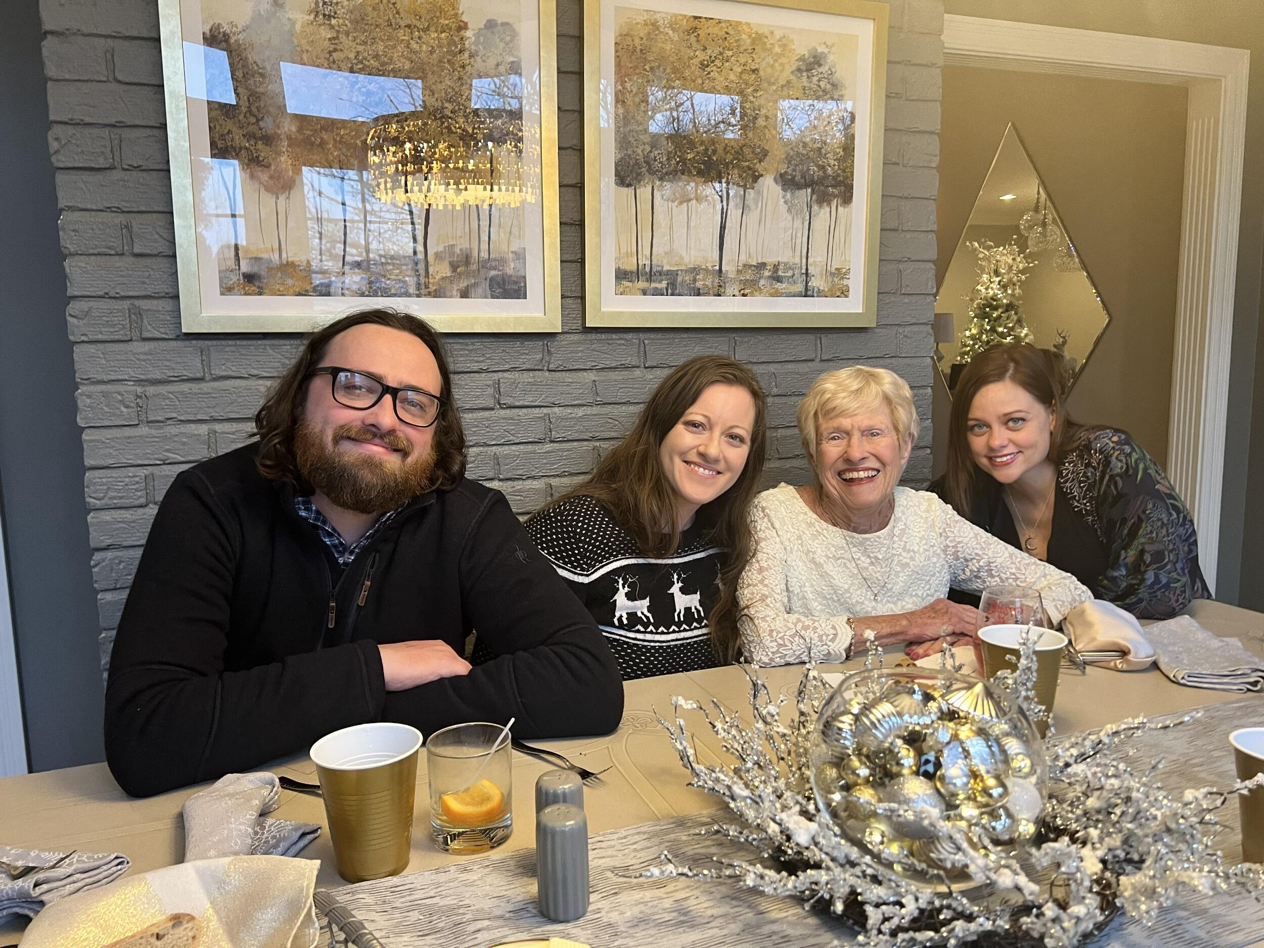 Clements Christmas with Gran and Cousins Erin & Meredith