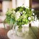 Green and White Centerpieces